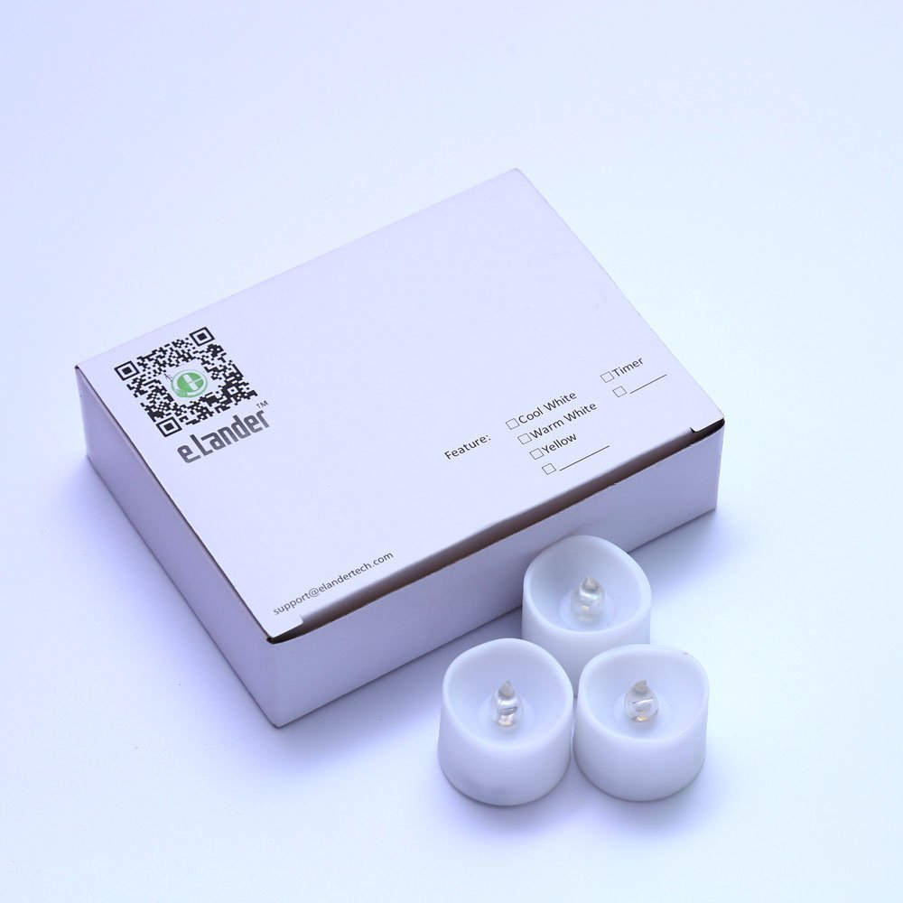 eLander LED Tee Lichter flammenlose Kerzen mit Timer, Automatikmodus: 6 Stunden an und 18 Stunden aus