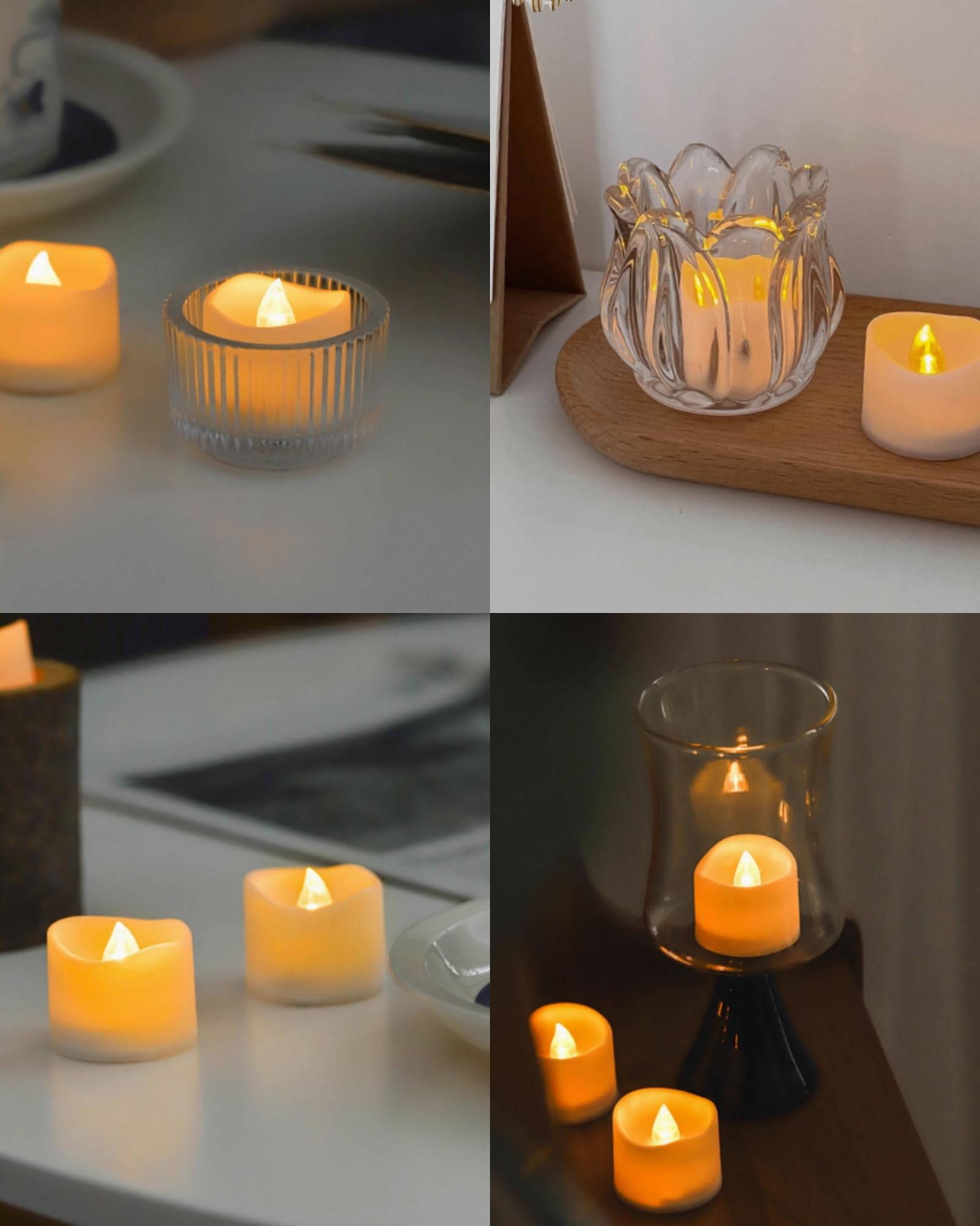 12 Flameless LED Kerze mit Timer & Automatikmodus, Realistisches Flackern & Wasserdicht Kerzen LED Teelichter