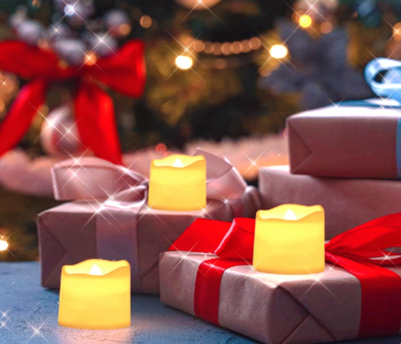 12 Flameless LED Kerze mit Timer & Automatikmodus, Realistisches Flackern & Wasserdicht Kerzen LED Teelichter