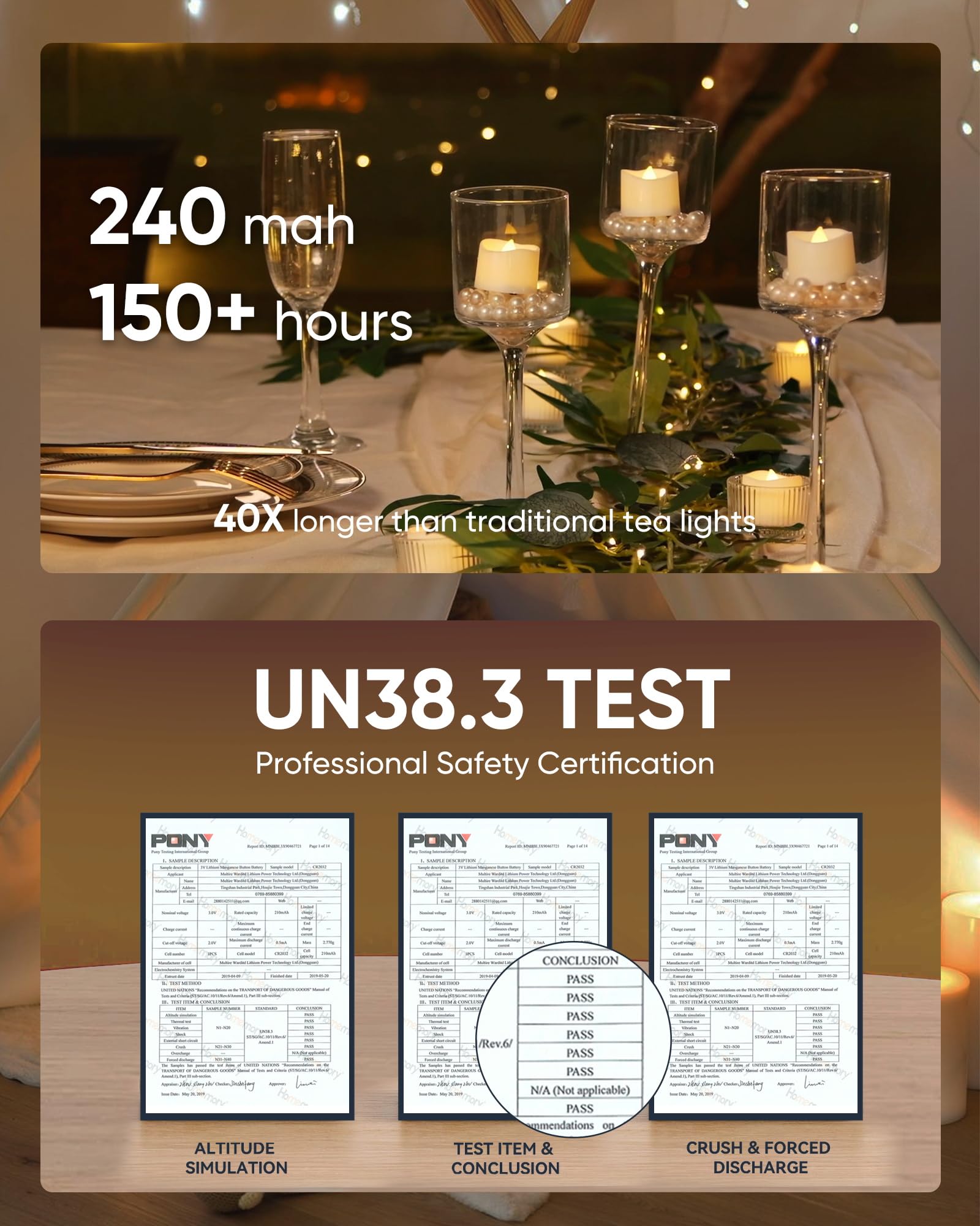 Homemory 24 Led Teelichter Elektrische mit Timer, 6 18 Stunden Aus, 3.6 x 3.6 cm Flackernd Batteriebetriebene